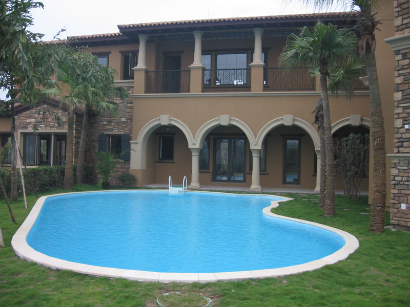 别墅自建泳池,别墅游泳池水处理设备,别墅游泳池设备